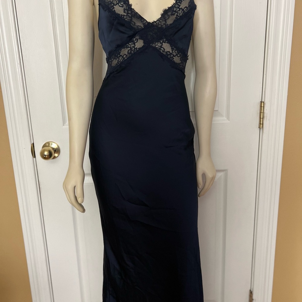 Princess Polly Treasure Bias Cut Maxi Dress Navy - Picture 13 of 16